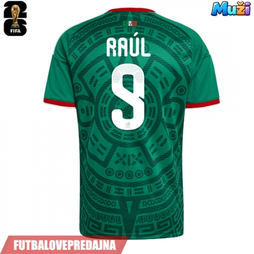 Lacne Muži Futbalové dres Mexiko Raul Jimenez #9 MS 2026 Krátky Rukáv - Domáci